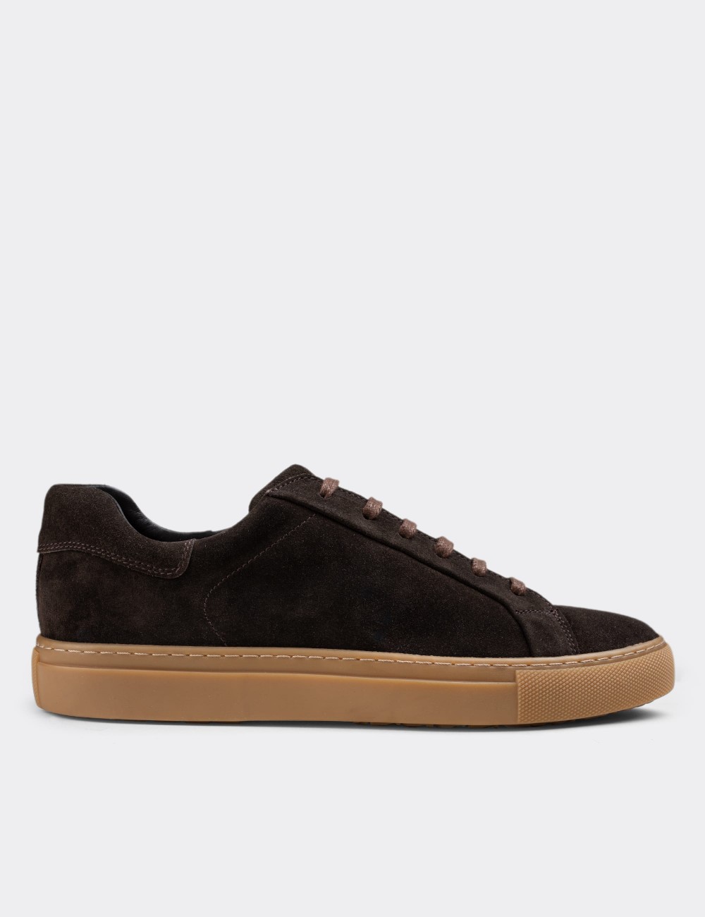 Brown Suede Leather Sneakers - 01829MKHVC01