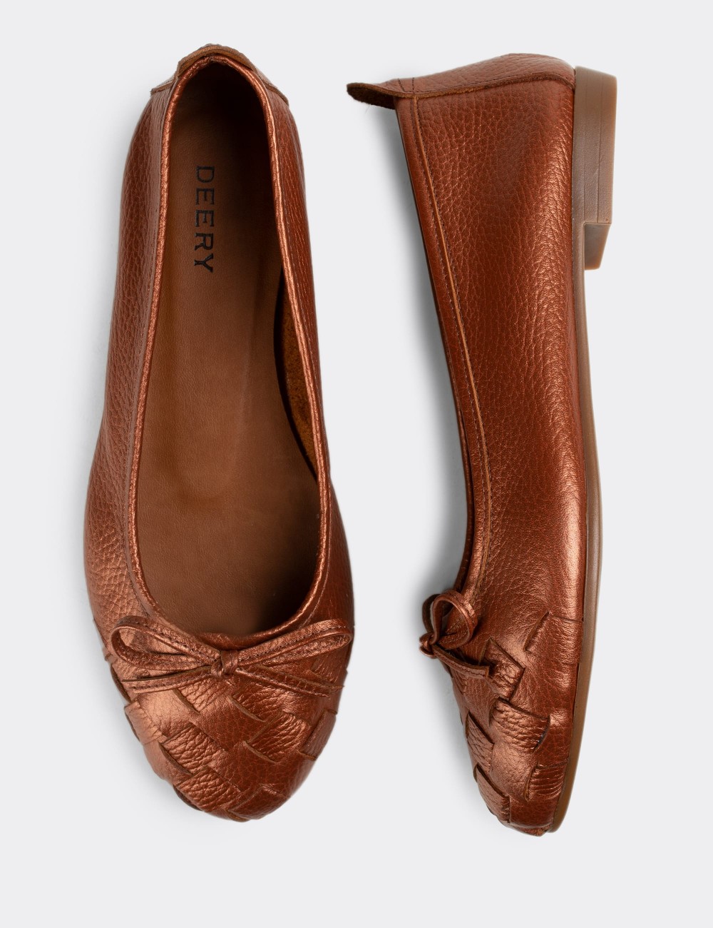Copper  Leather Loafers - E3205ZBKRC03