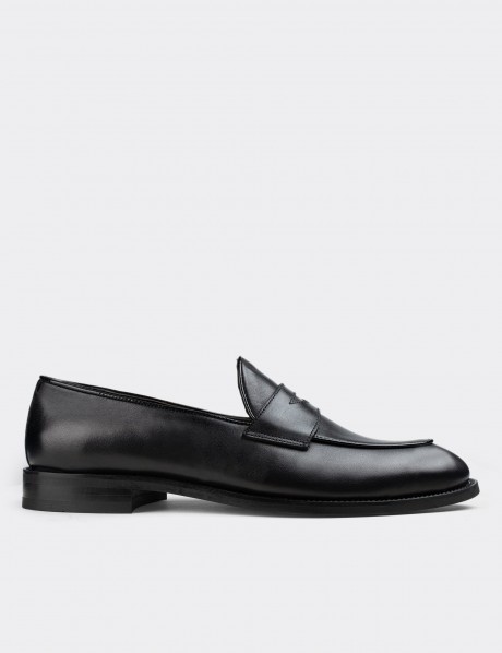 Black  Leather Classic Shoes