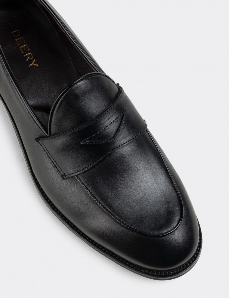 Black  Leather Classic Shoes