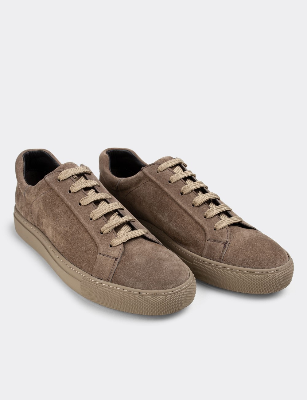 Sandstone Suede Leather Sneakers - 01829MVZNC01