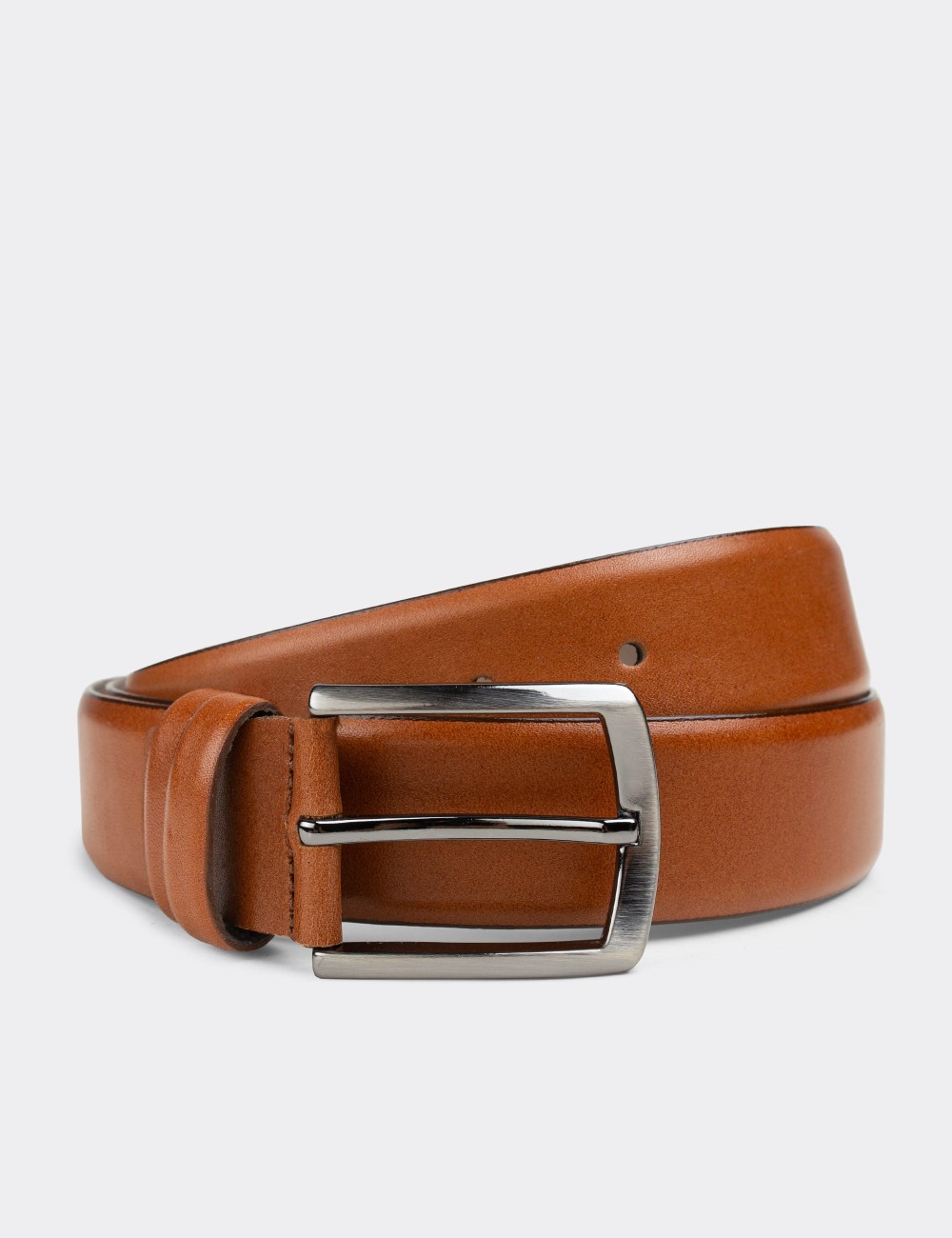  Leather Tan Men's Belt - K0403MTBAW01