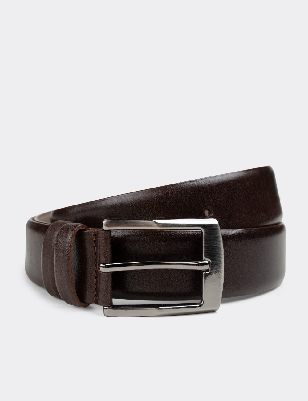  Leather Brown Men's Belt - K0403MKHVW01
