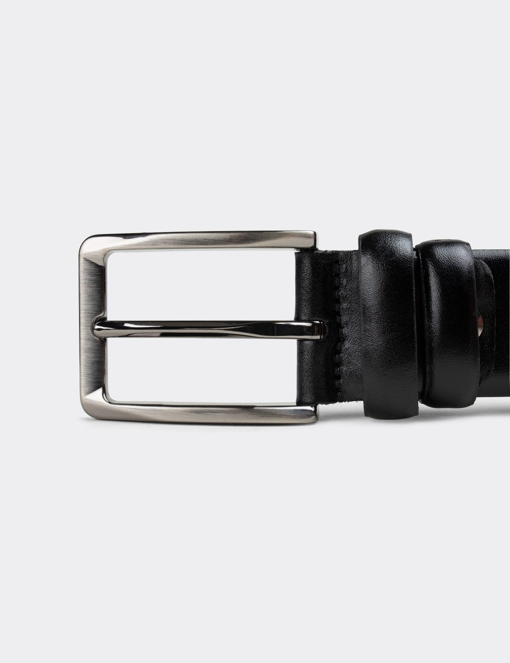  Leather Black Men's Belt - K0101MSYHW01