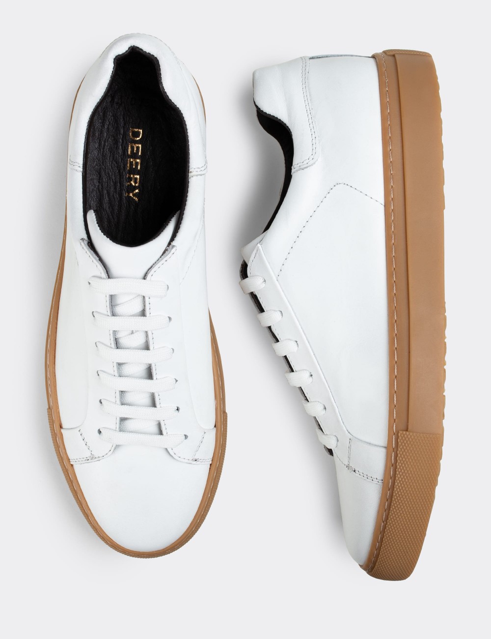 White  Leather Sneakers - 01829MBYZC02