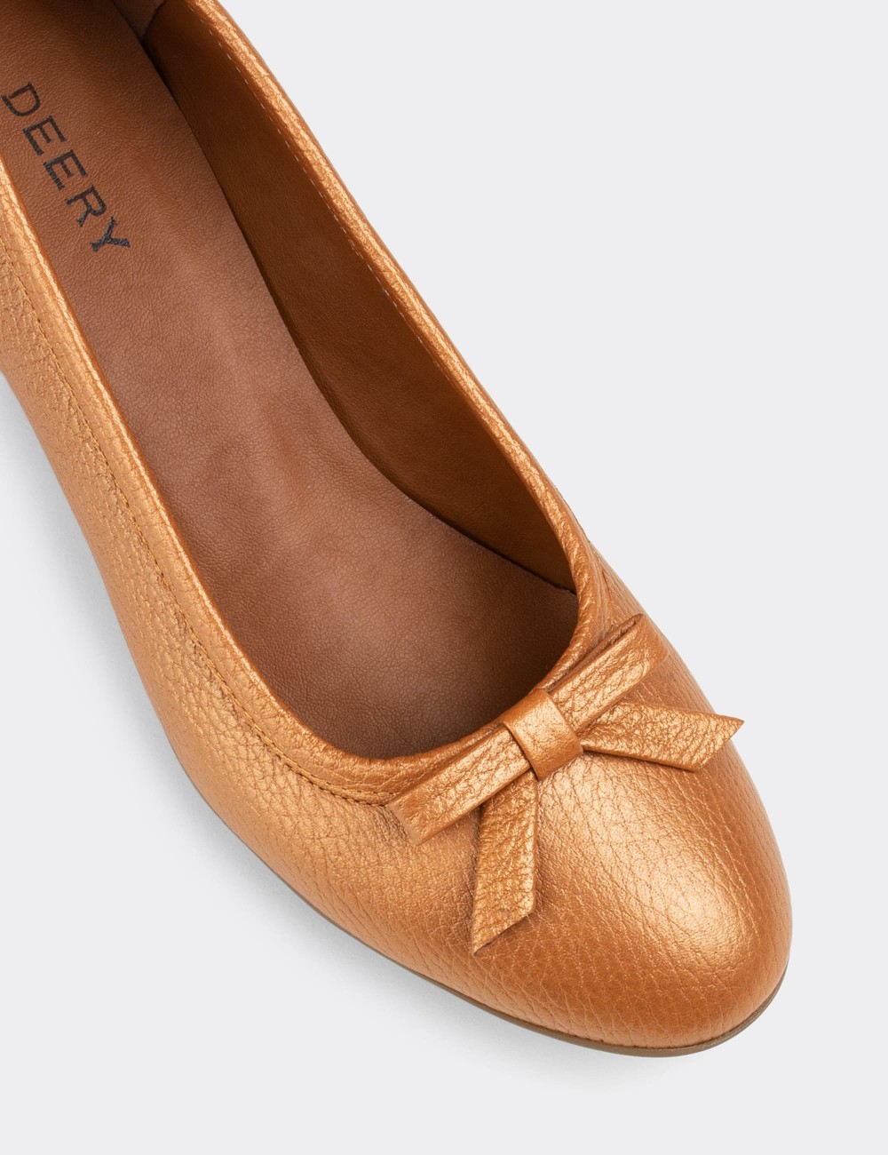 Copper  Leather Lace-up Shoes - E1471ZBKRC01