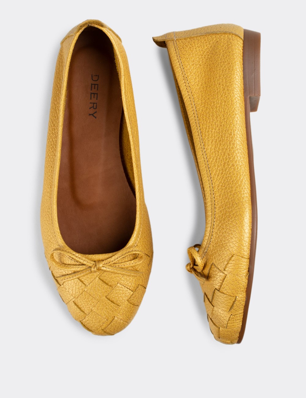 Yellow  Leather Loafers - E3205ZSRIC01