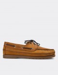 Tan Nubuck Leather Lace-up Shoes