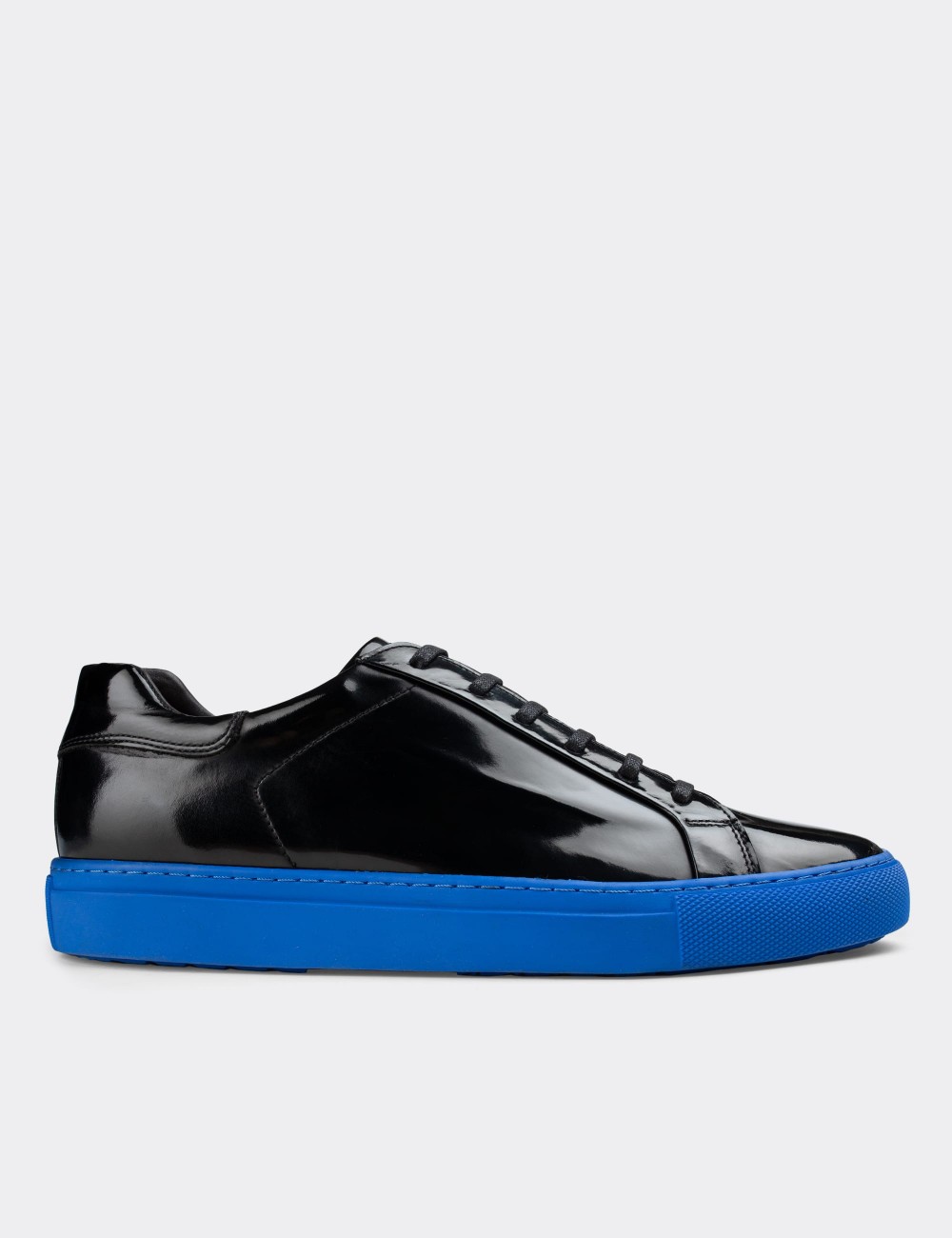 Black  Leather Sneakers - 01829MSYHC07