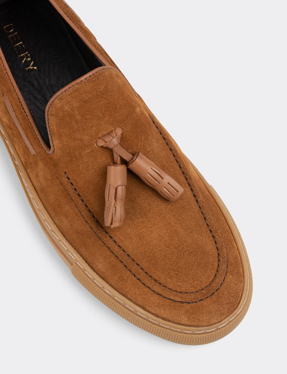 Tan Suede Leather Sneakers - 01836MTBAC01