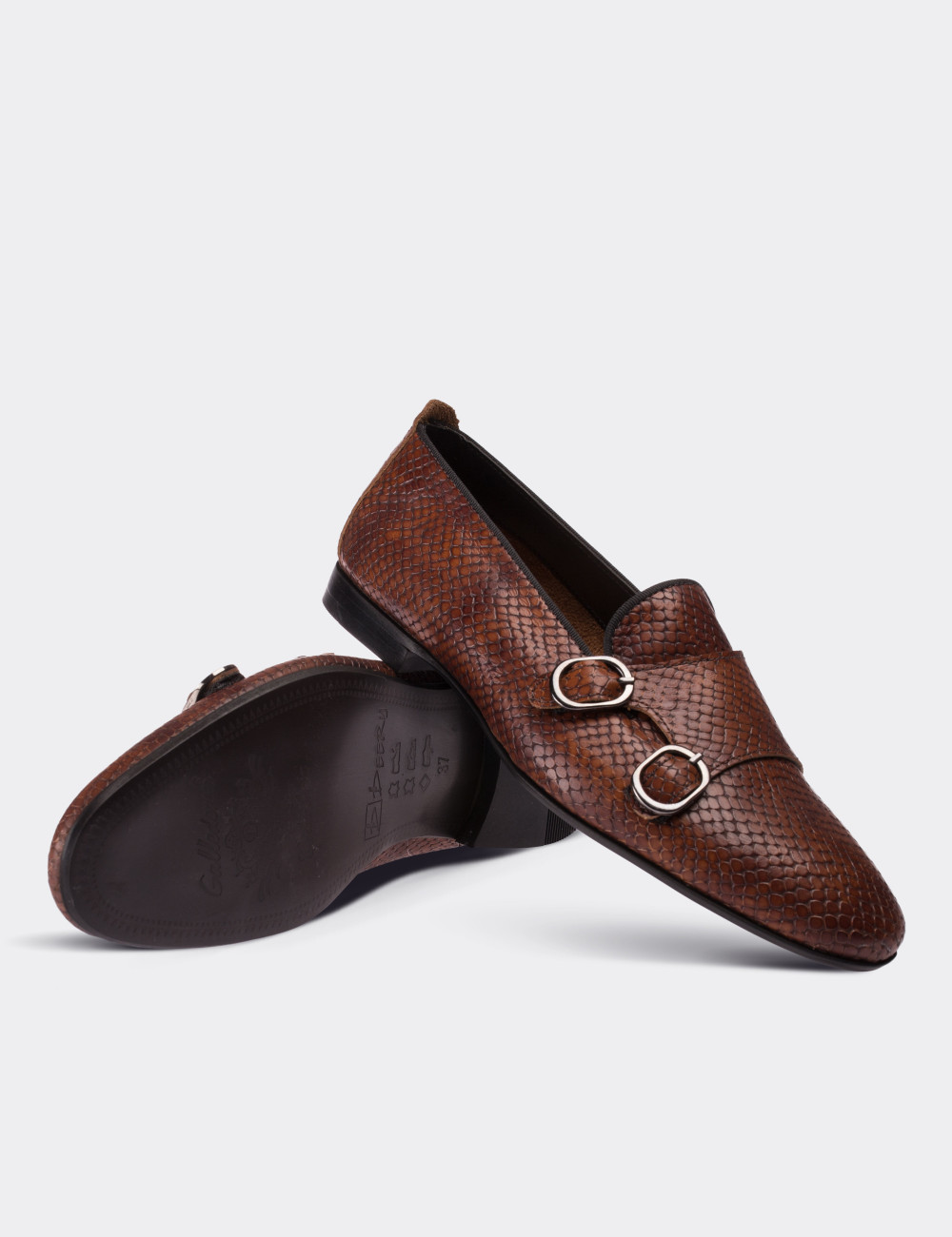 Brown  Leather Loafers - 01611ZKHVM02