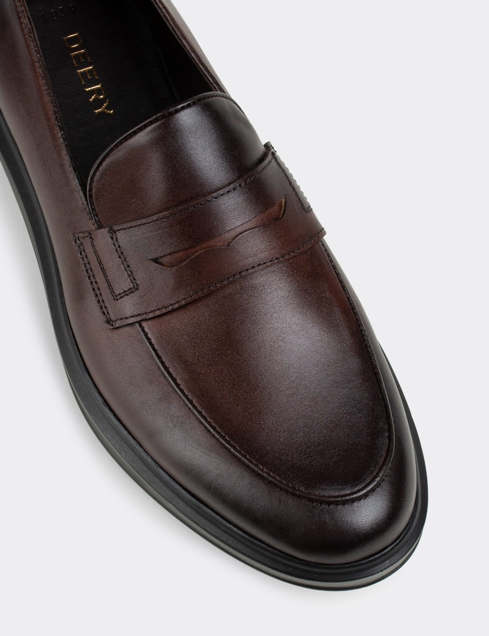 Brown  Leather Loafers - 01839MKHVP01