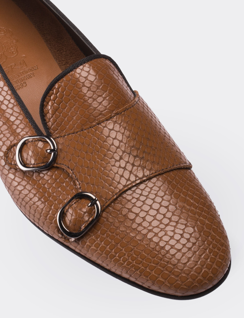 Tan  Leather Loafers - 01611ZTBAM02
