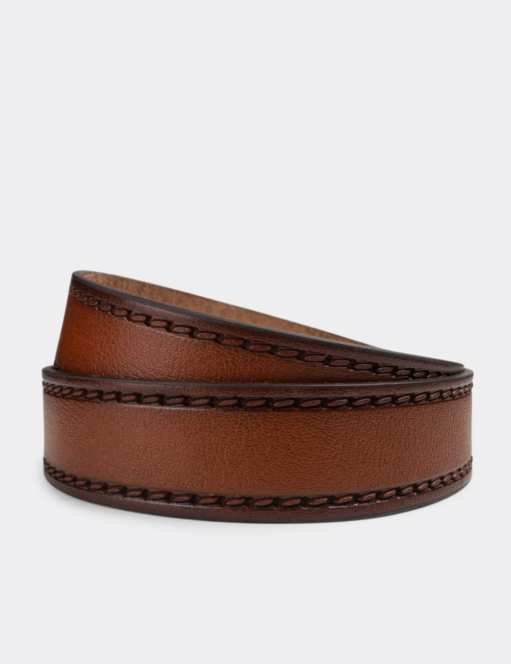  Leather Tan Men's Belt - K0106MTBAW01
