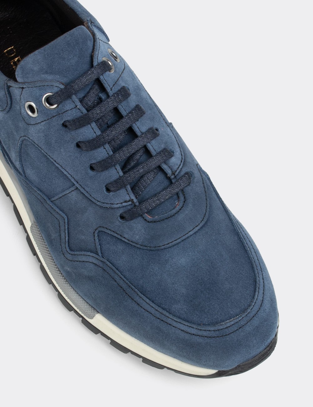Blue Suede Leather Sneakers - 01818MMVIT01