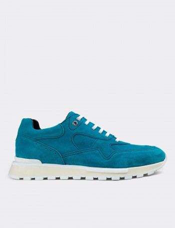 Turquoise Suede Leather -