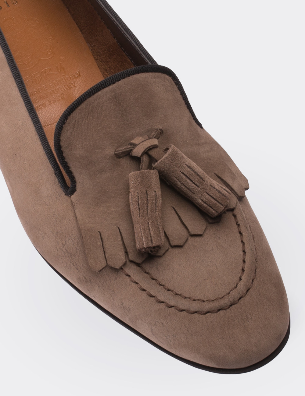 Sandstone Nubuck Leather Loafers - 01618ZVZNM01