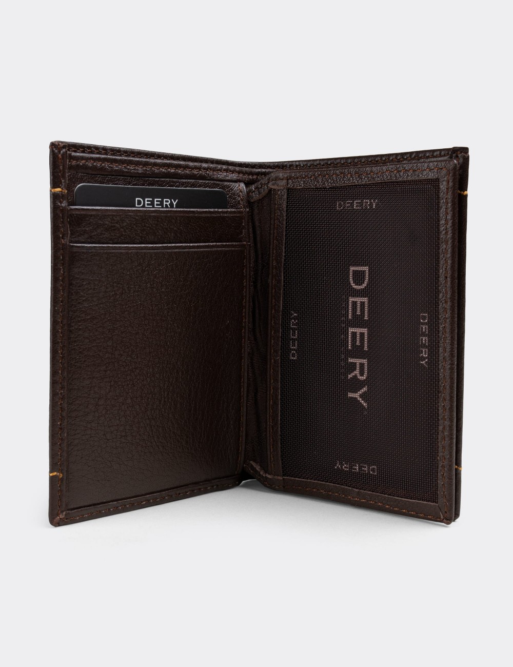  Leather Brown Men's Wallet - 00215MKHVZ01