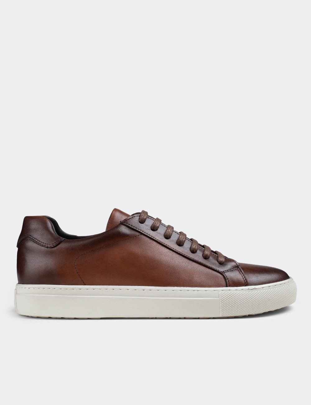 Tan  Leather Sneakers - 01681MTBAC02