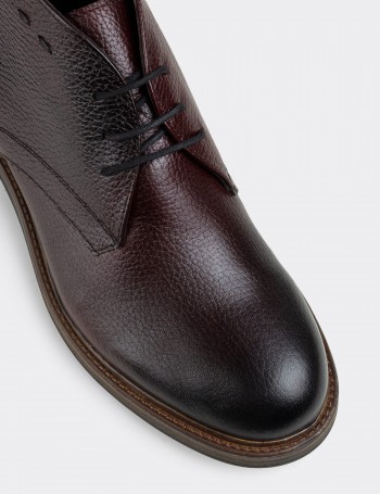 Burgundy  Leather Desert Boots - 01295MBRDC02