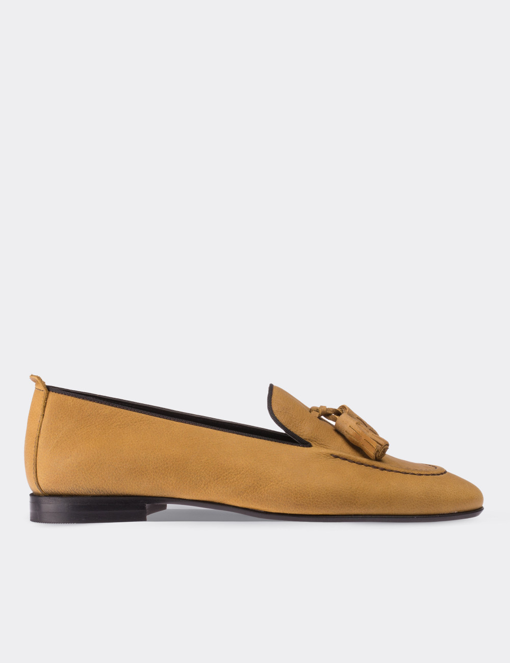Yellow Nubuck Leather Loafers - 01619ZSRIM01