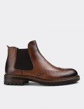 Tan  Leather Chelsea Boots