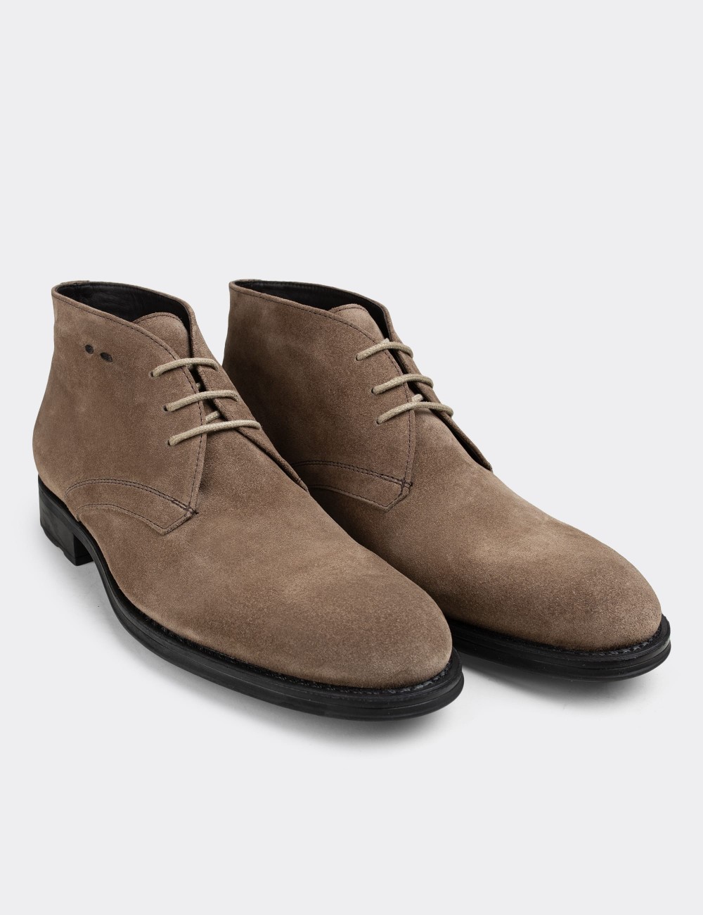 Sandstone Suede Leather Desert Boots - 01295MVZNC01
