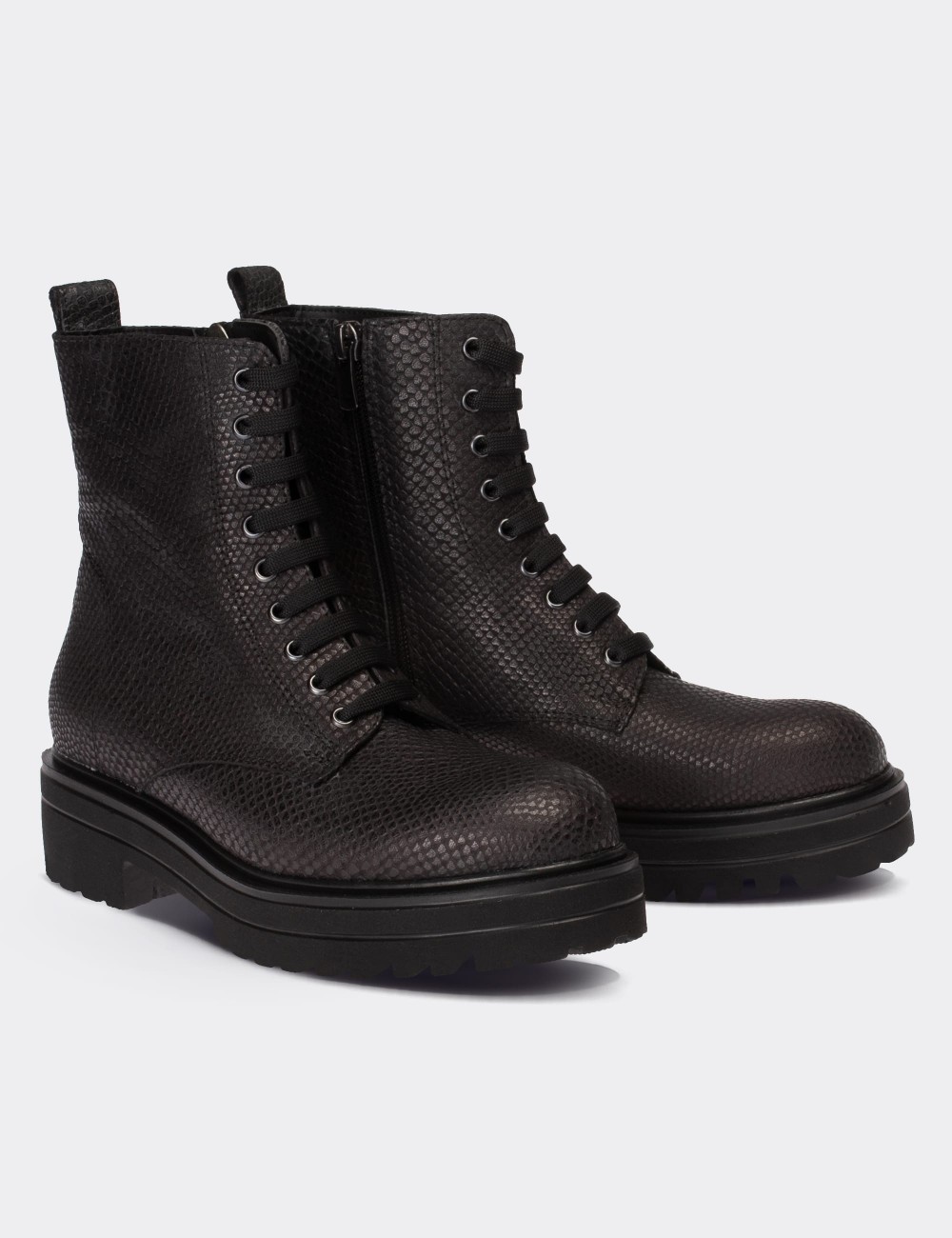 Black  Leather Boots - 01814ZSYHE18