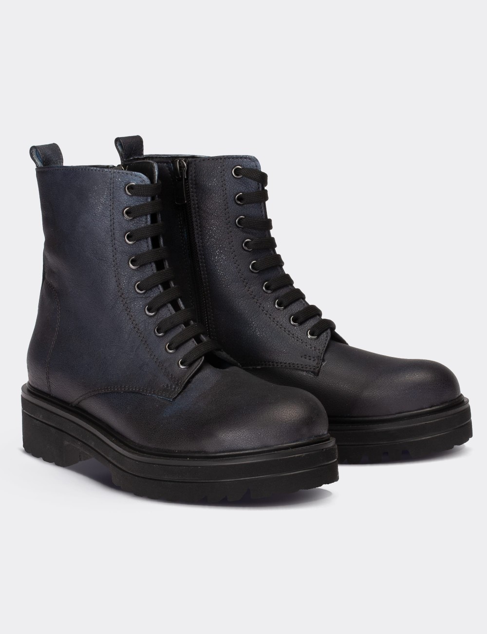 Black  Leather Boots - 01814ZSYHE21