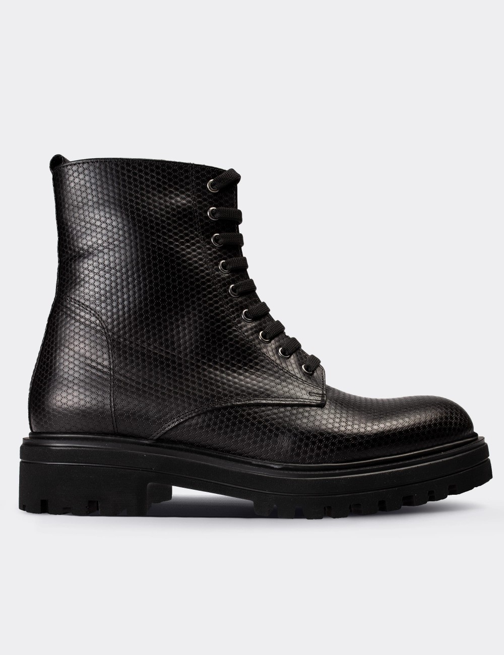 Black  Leather Boots - 01814ZSYHE04