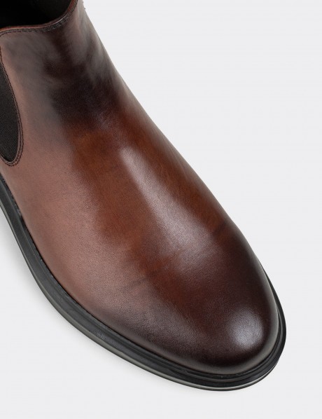 Tan Leather Chelsea Boots