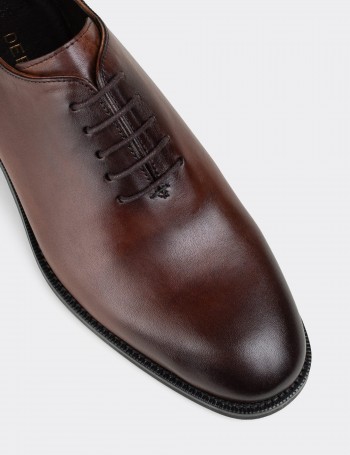 Brown  Leather Classic Shoes - 01830MKHVN02
