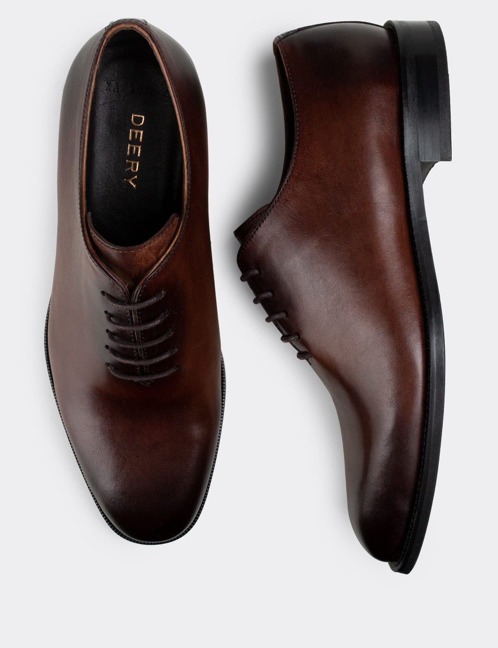 Brown  Leather Classic Shoes - 01830MKHVN02