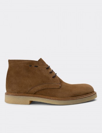 Tan Suede Leather Desert Boots - 01295MTBAC07