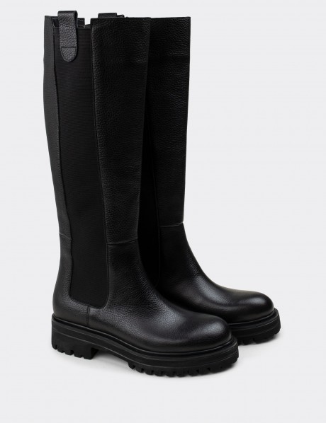 Boots Black Color Calfskin