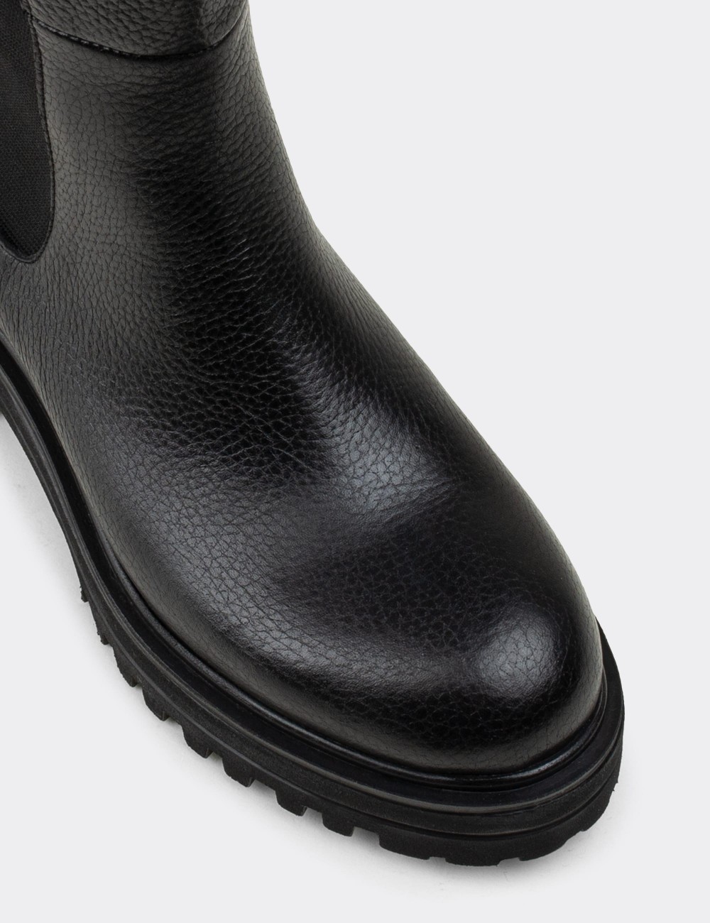 Black  Leather Boots - E2022ZSYHE01