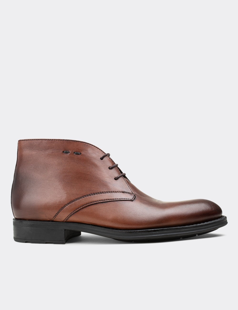 Tan  Leather Boots - 01295MTBAC05