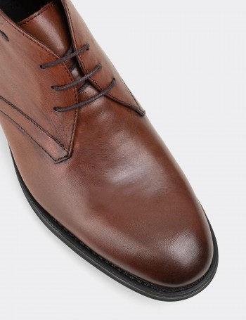 Tan Calfskin Leather Boots