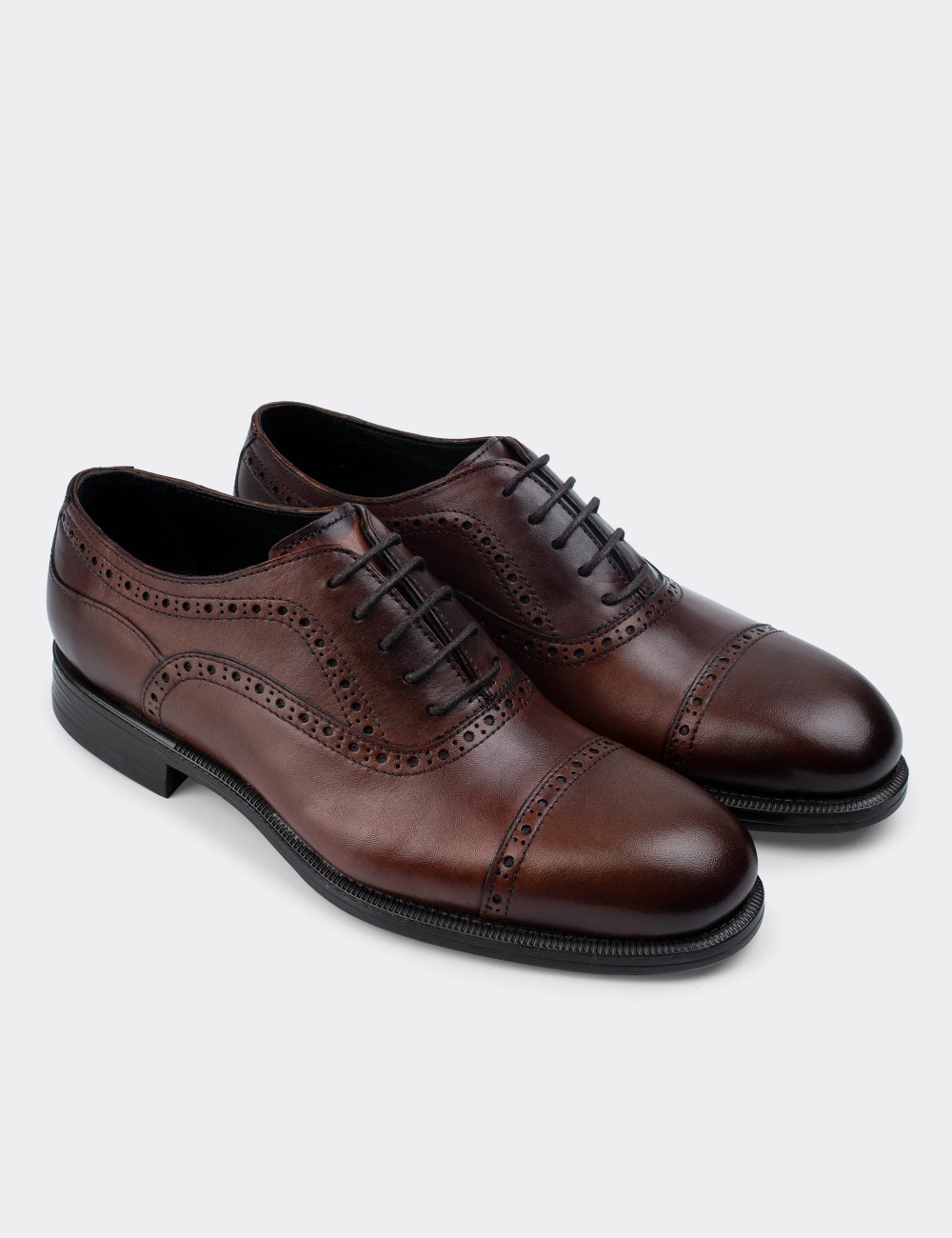 Brown  Leather Classic Shoes - 01758MKHVC02