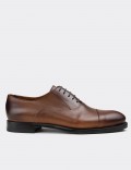 Tan Calfskin Leather Classic Shoes