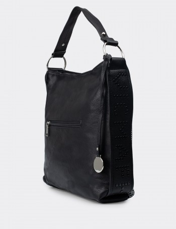 Black Shoulder Bag - V6147ZSYHY01
