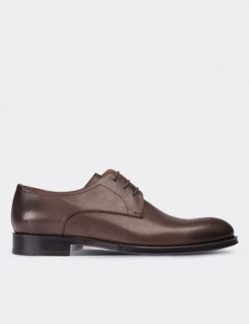 Sandstone  Leather Classic Shoes - 01604MVZNK01