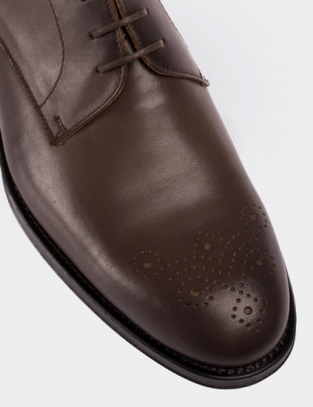 Sandstone  Leather Classic Shoes - 01604MVZNK01