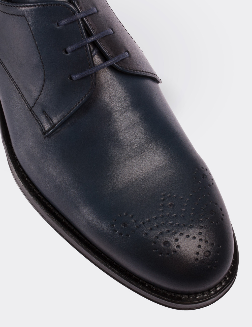 Navy  Leather Classic Shoes - 01604MLCVK01