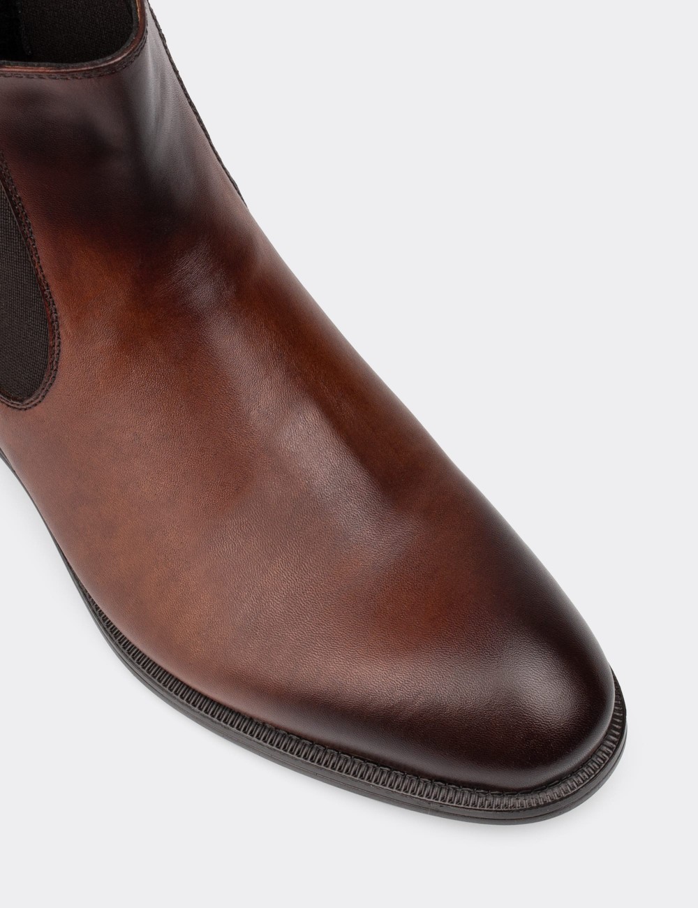 Brown  Leather Chelsea Boots - 01849MKHVC02