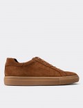 Brown Suede Leather Sneakers