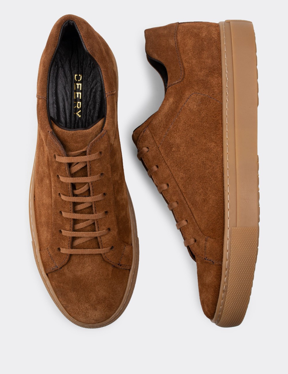Brown Suede Leather Sneakers - 01829MTRNC01