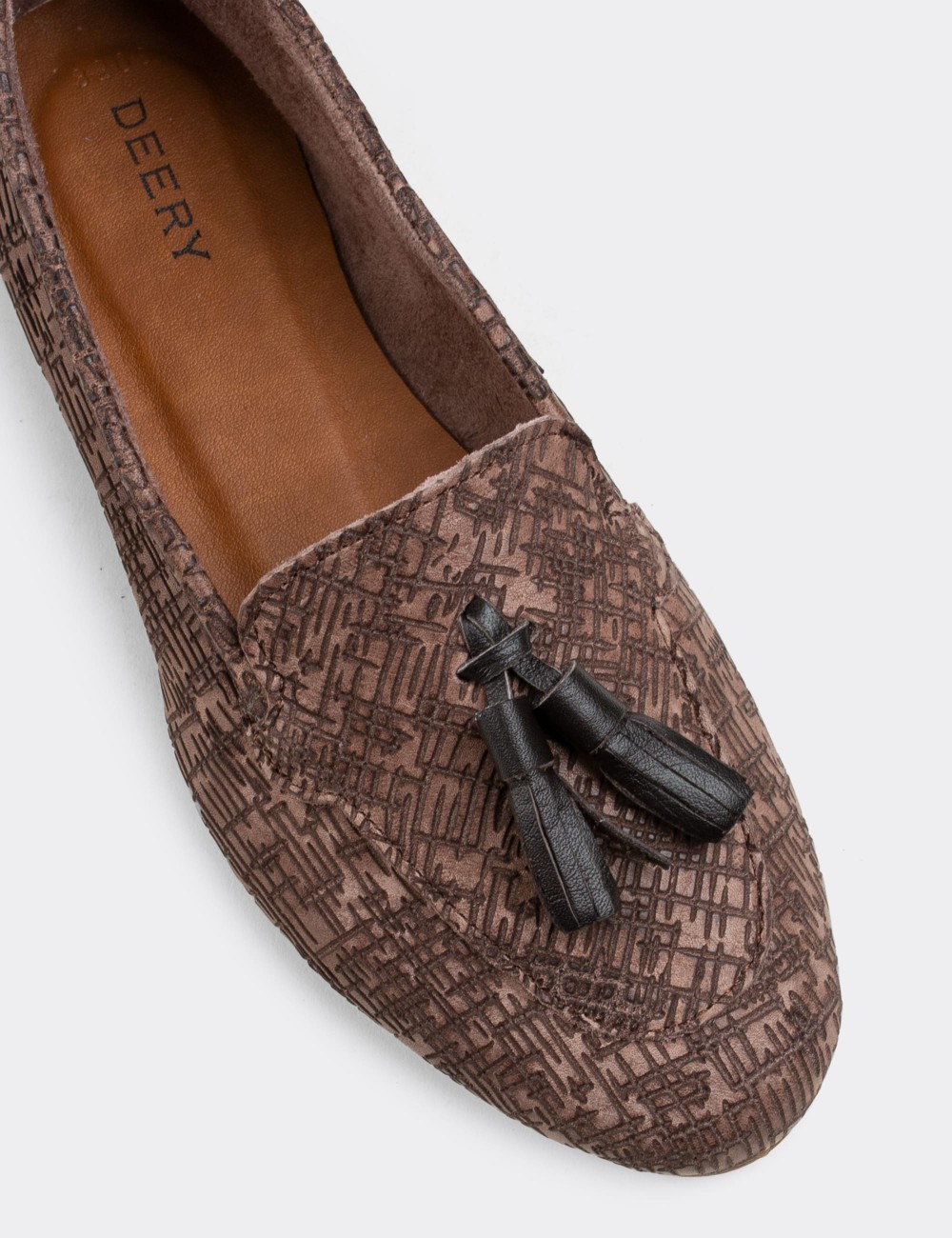 Brown  Leather Loafers - E3209ZKHVC05