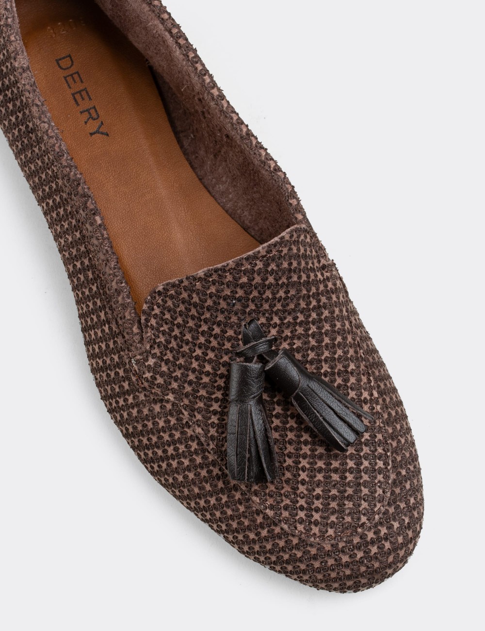 Brown  Leather Loafers - E3209ZKHVC07