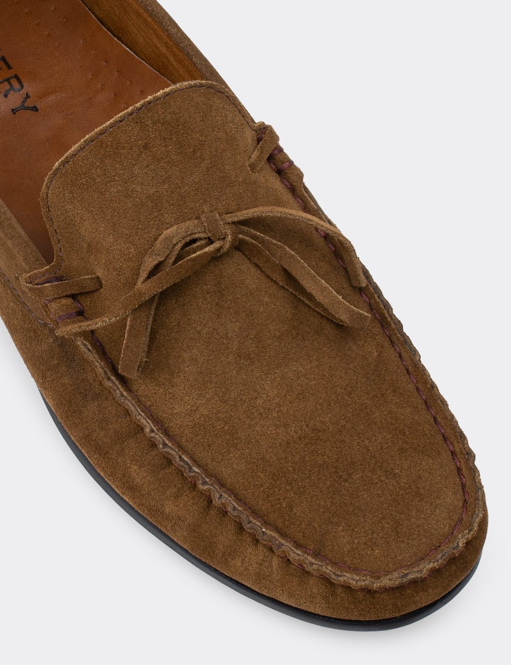 Tan Suede Leather Driving Shoes - 01647MTBAC05